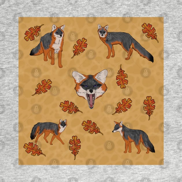 Grey Foxes Orange by TrapperWeasel